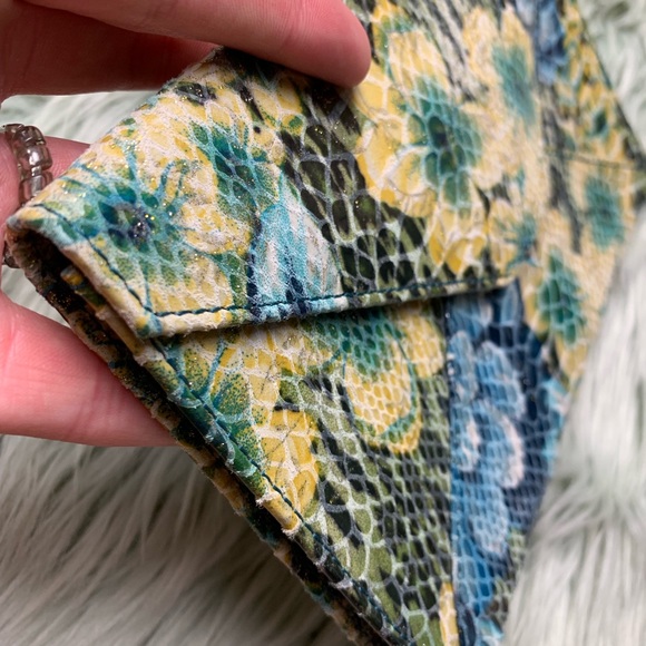 Lodis Suede Shimmer Floral Envelope Pouch - Picture 7 of 7